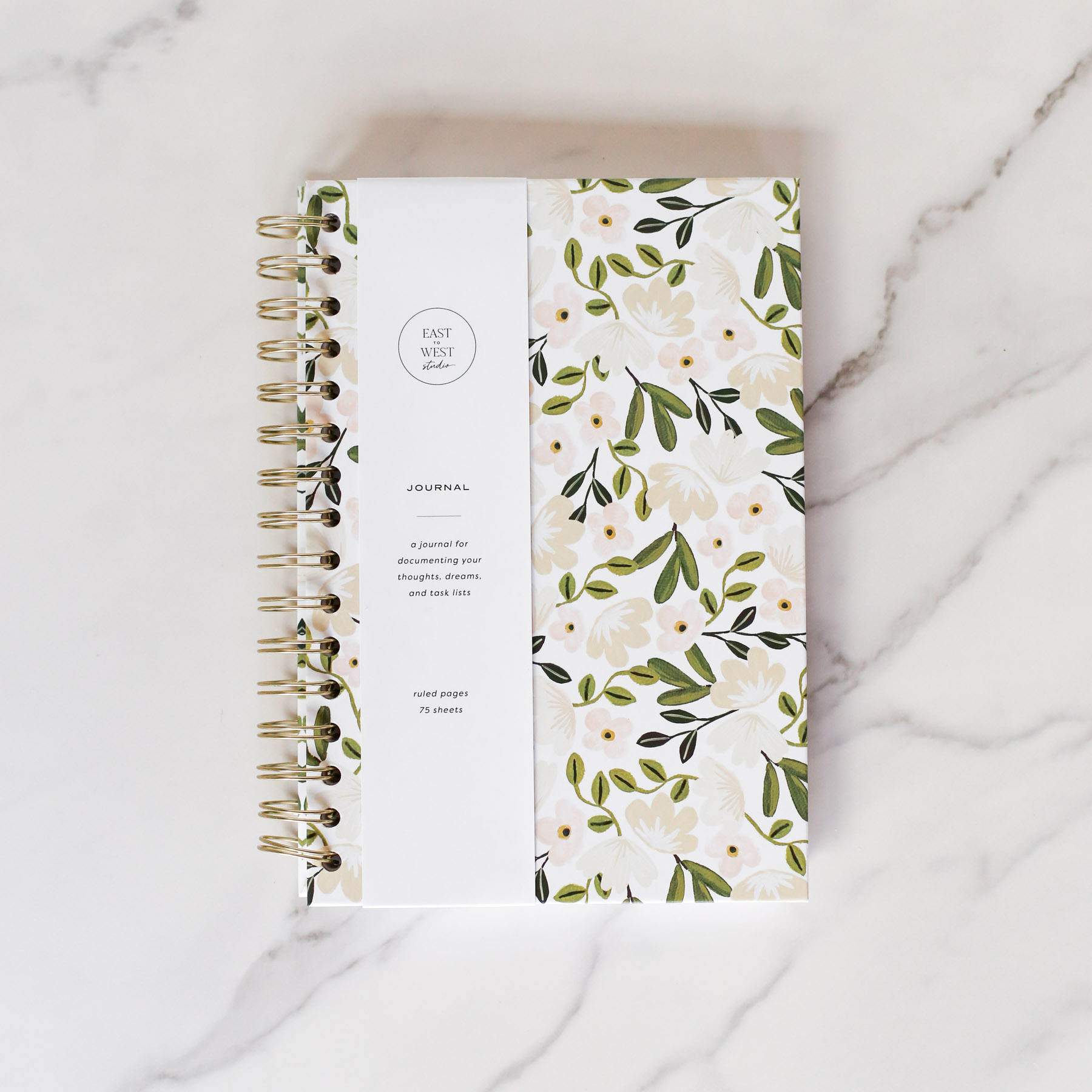 Muted Floral Lined Notebook