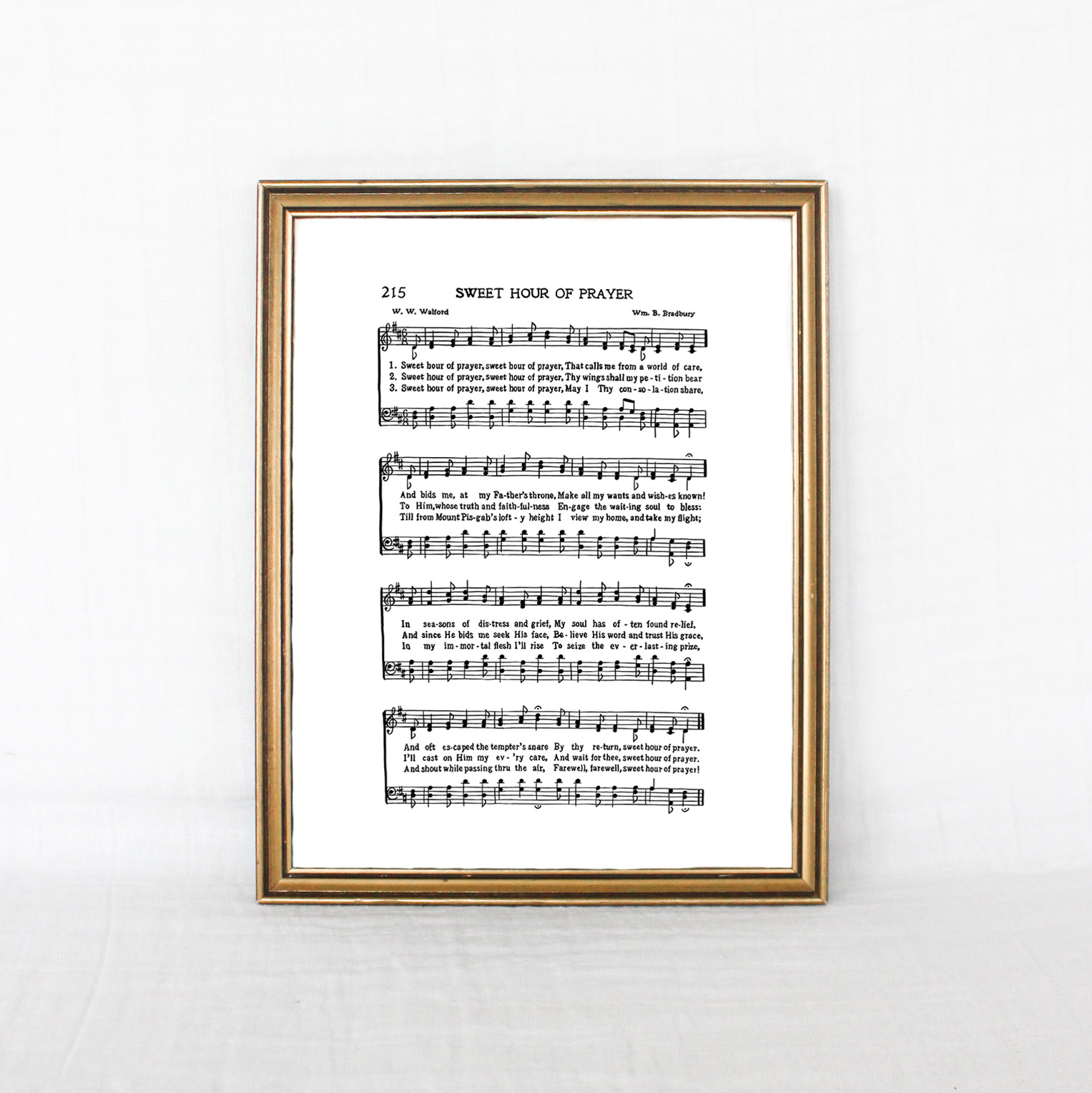 Sweet Hour of Prayer Hymn Print