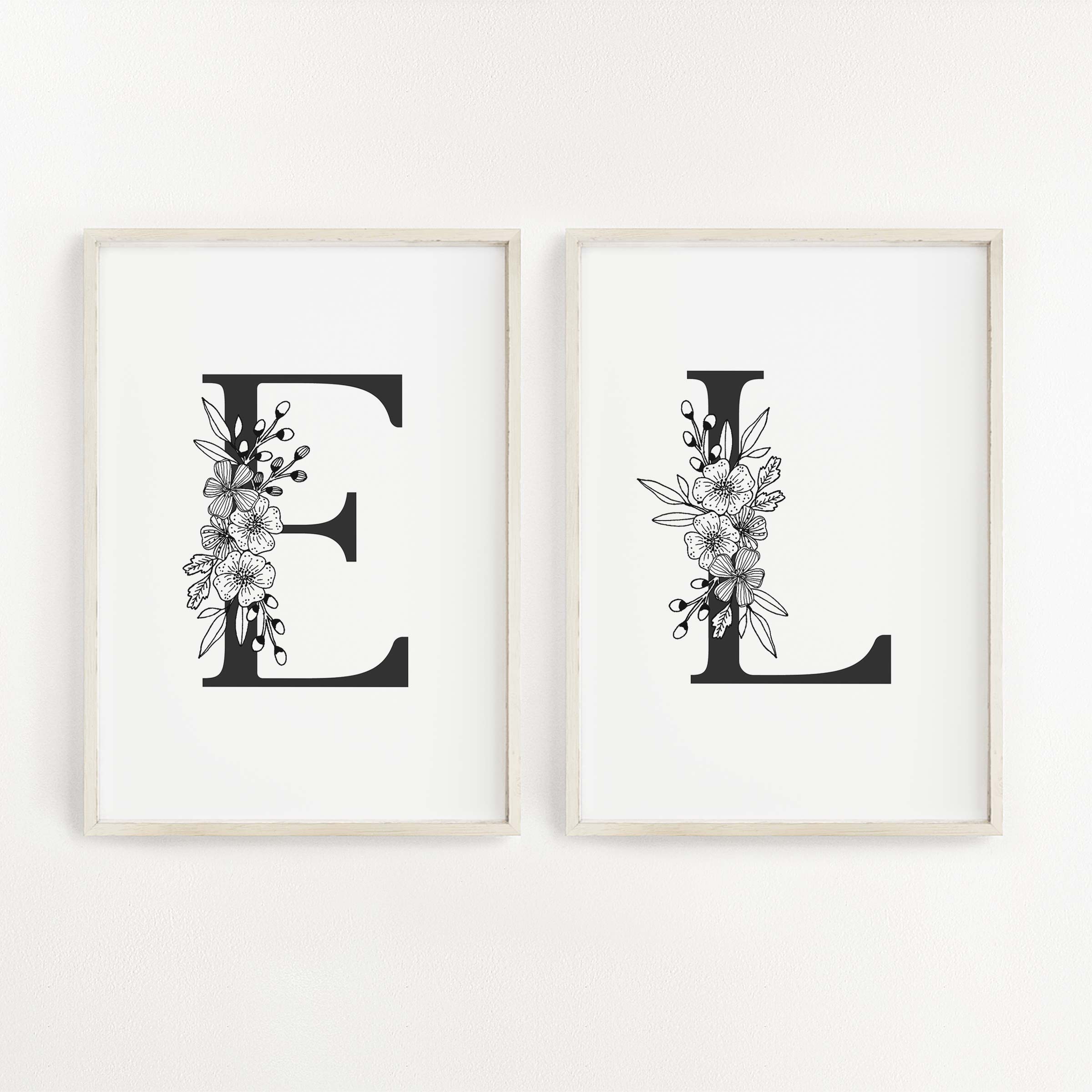 Botanical Alphabet Art Prints