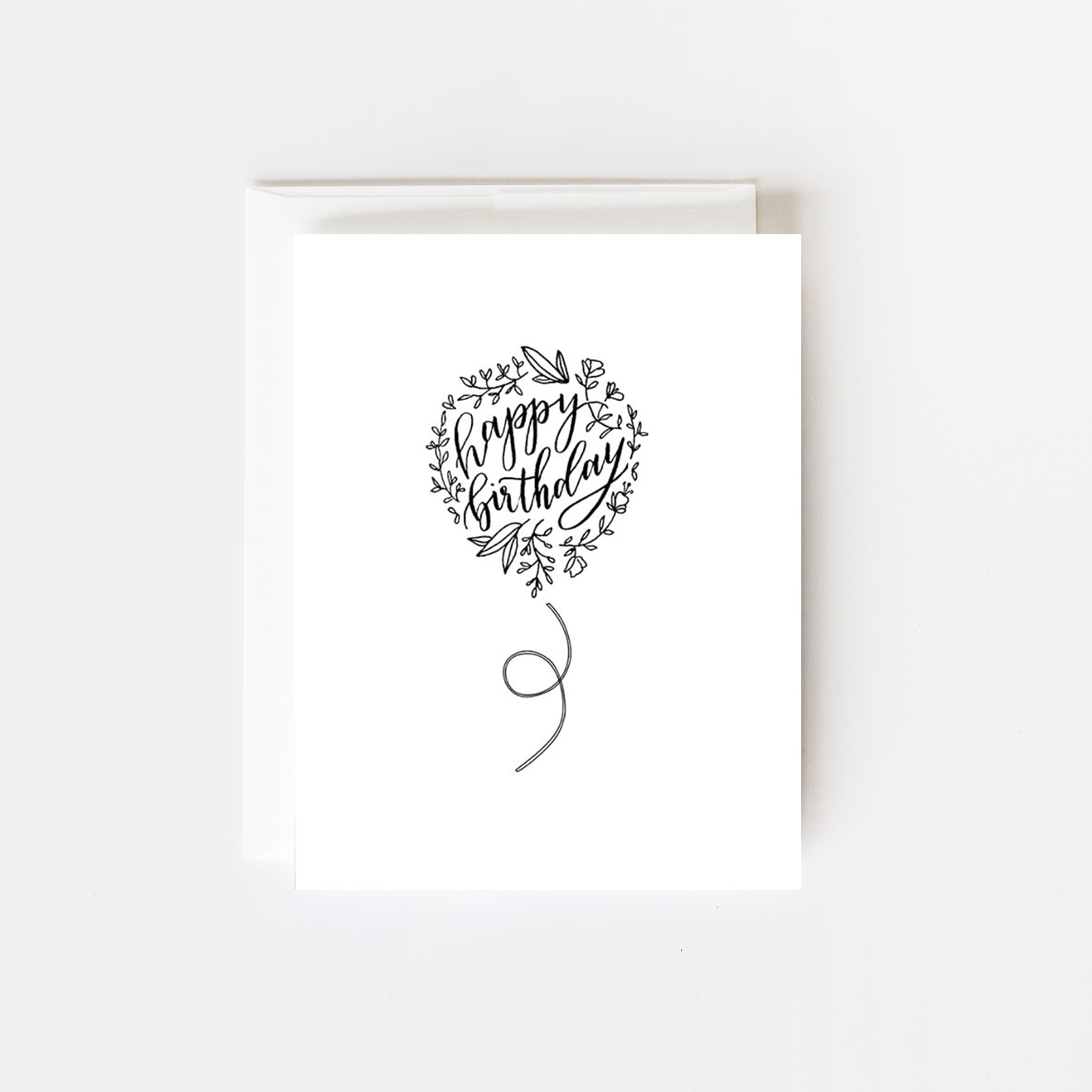Happy Birthday Balloon Greeting Card
