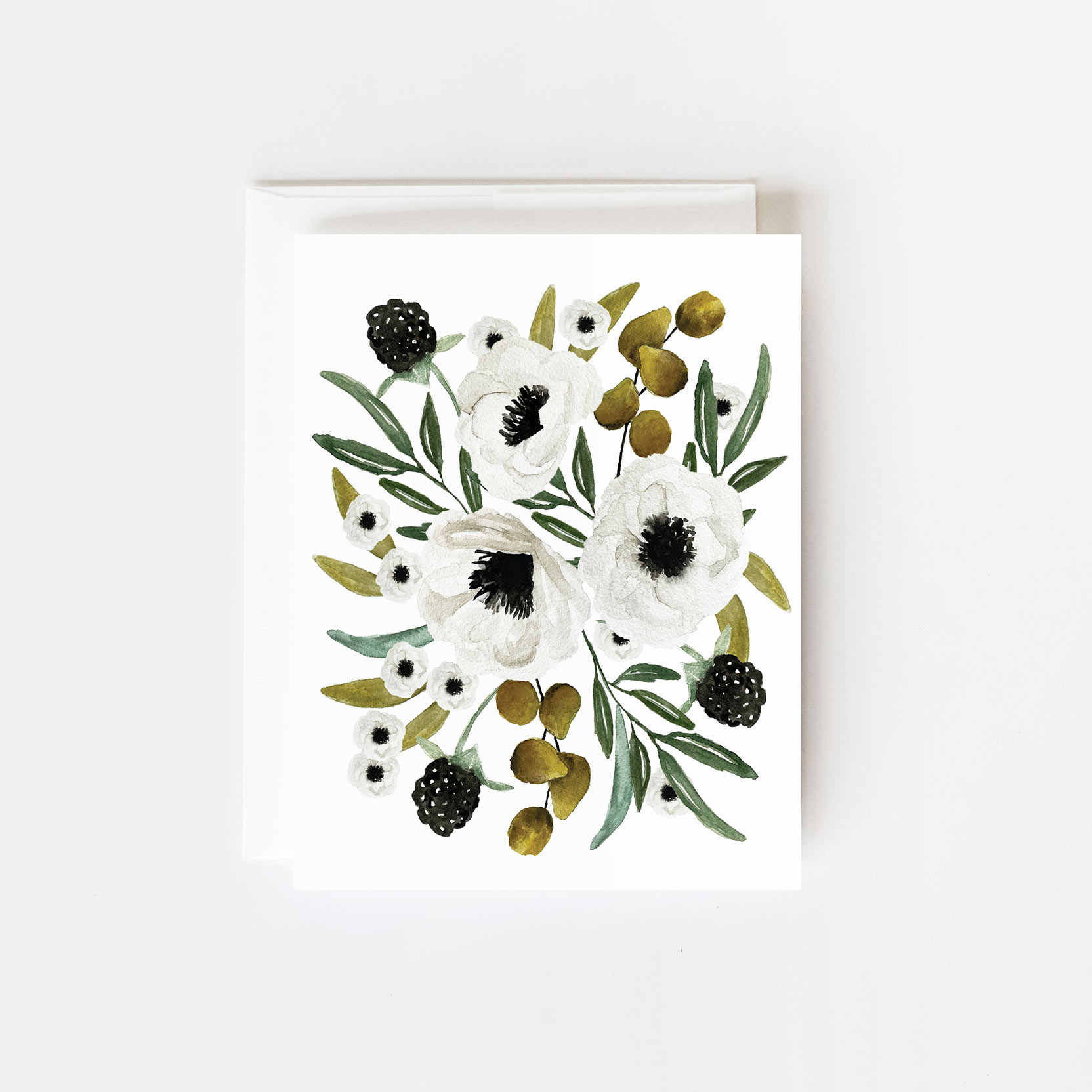 Poppy & Berries Greeting Card