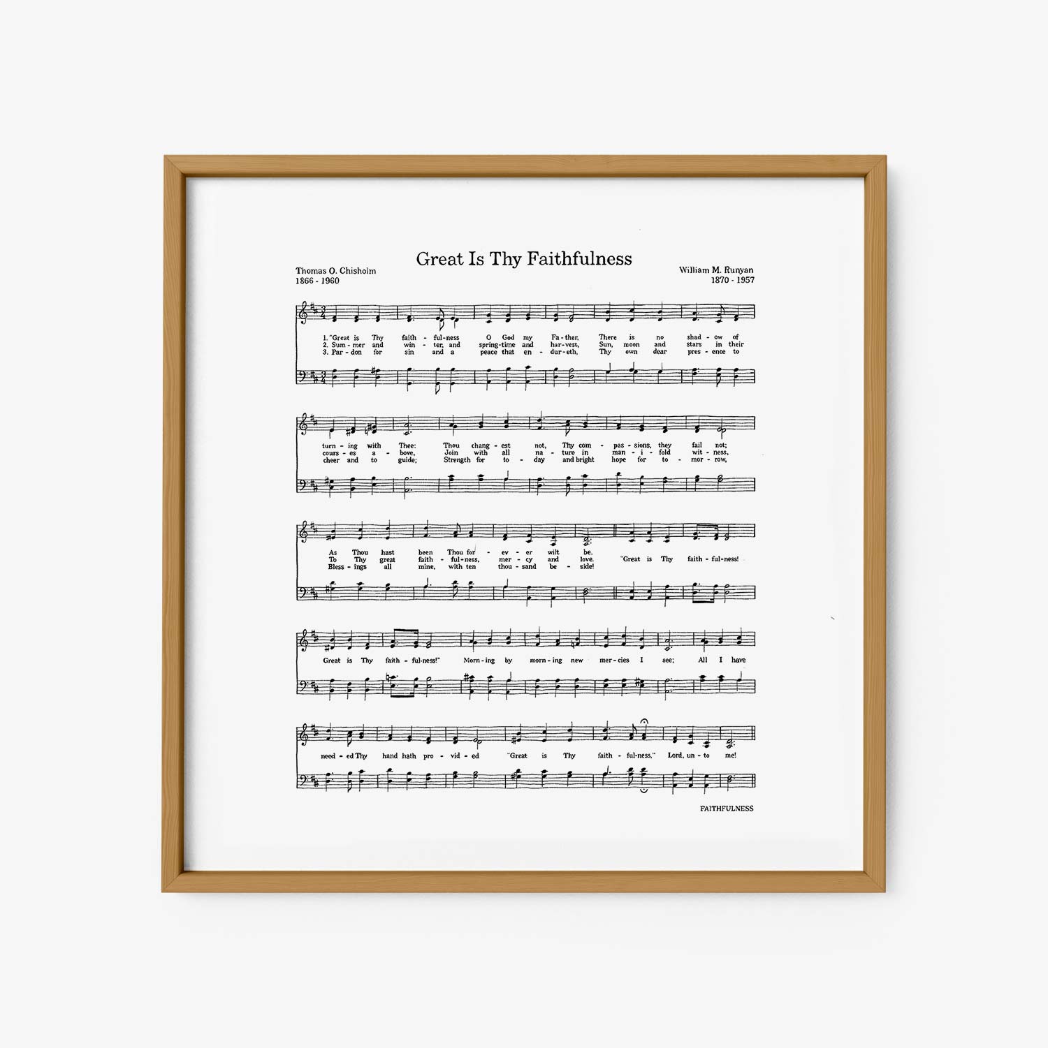 Great is Thy Faithfulness Hymn Print